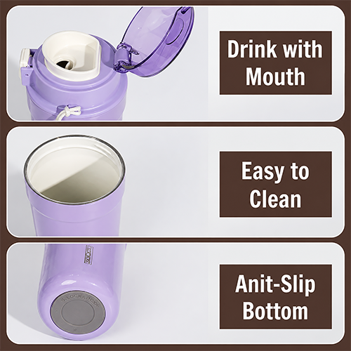 Dodge Pro Modern Insulated Steel Sipper Bottle - 420ml