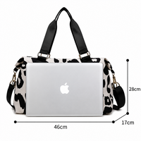 Animal Print Travel Duffel Bag with Trolley Sleeve