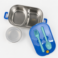 Double Decker Bento Lunch Box with 3 compartments for Kids – 710ml