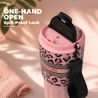 Tough Panther Print Luxe Insulated Steel Travel Tumbler – 600ml