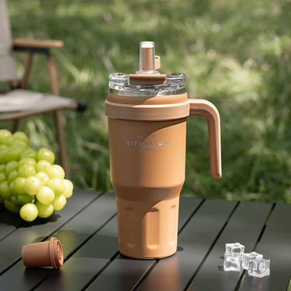 SITARAYURI Premium Insulated Steel Tumbler with Handle 1100ml