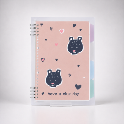 Retro Art Series Plant Spiral Study Planner Notebook.