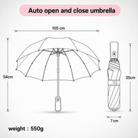 Premium UV Protection Folding Umbrella with Gold Frame