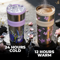Pure Titanium Vacuum Tumbler water bottle with Straw & Charm – 550ml
