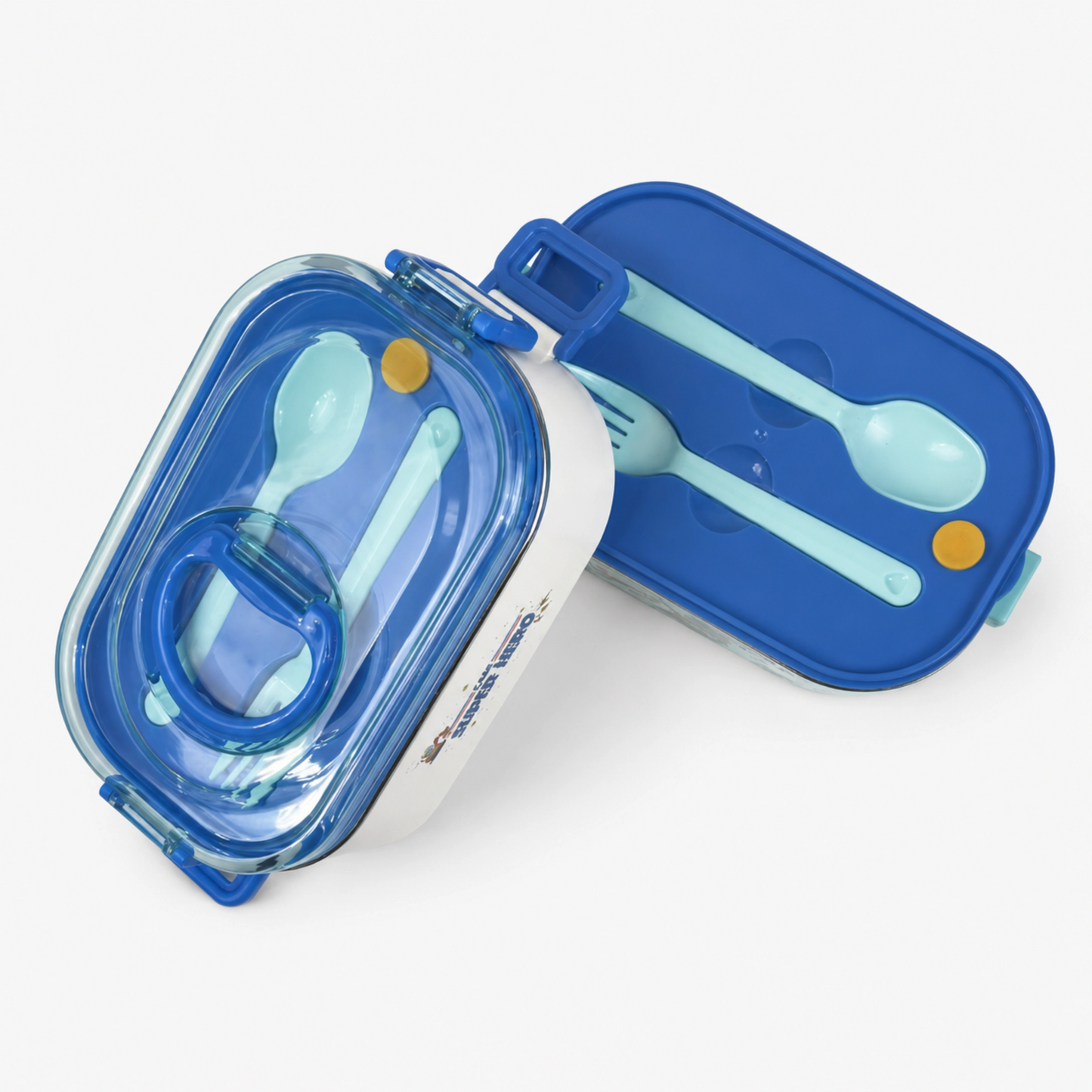 Double Decker Bento Lunch Box with 3 compartments for Kids – 710ml