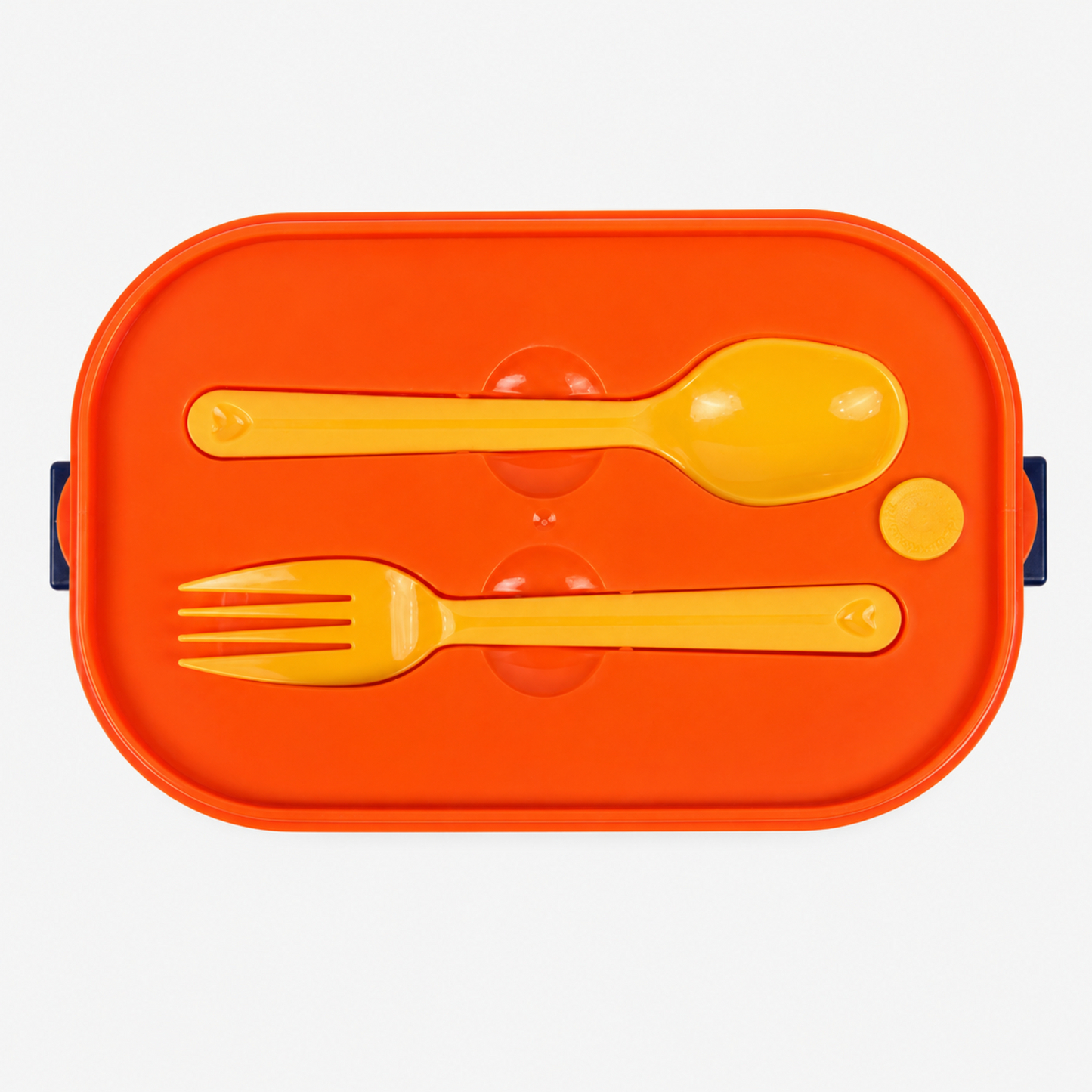 Kids Stainless Steel Lunch Box 2 Compartment with Spoon & Fork Set 900ml