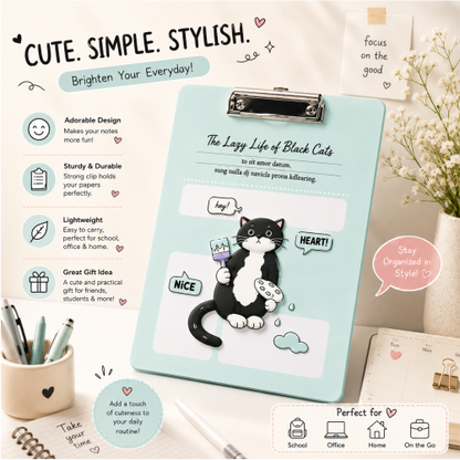 Premium Acrylic Clipboard with Hanging Loop – A4 Writing Board