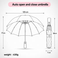 Large Automatic Windproof & Waterproof Umbrella with Wide Canopy
