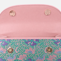 Hangzhou Silk Handbag with Wooden Handle