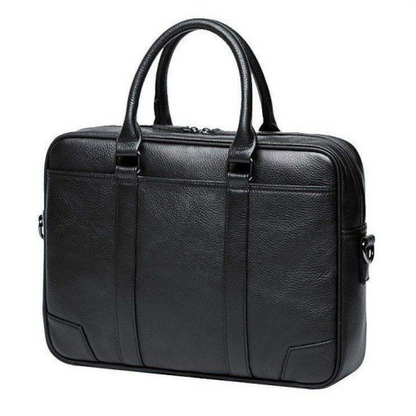 Premium Leather Laptop Bag for Men with Shoulder Strap & Organizer
