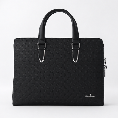 Premium Textured PU Leather Unisex Laptop Briefcase