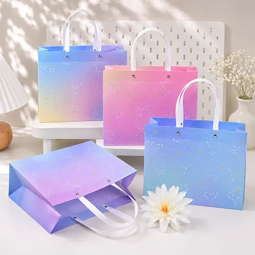 Pastel Tie Dye Gift Bags with Tags & Carry Handles
