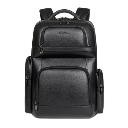 Luxury Anti-Theft Leather Laptop Backpack with USB Charging