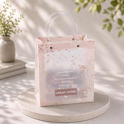 Luxury Floral Waterproof Gift Carry Bags for Gifting