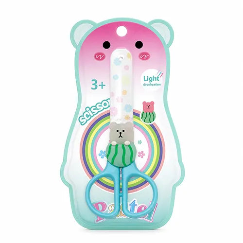 Yalong Cute Bear Safety Scissors for Kids with Soft Grip Handle