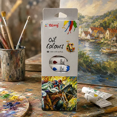 Yalong Professional Oil Colour Paint Set for Canvas & Art - 12 Shades