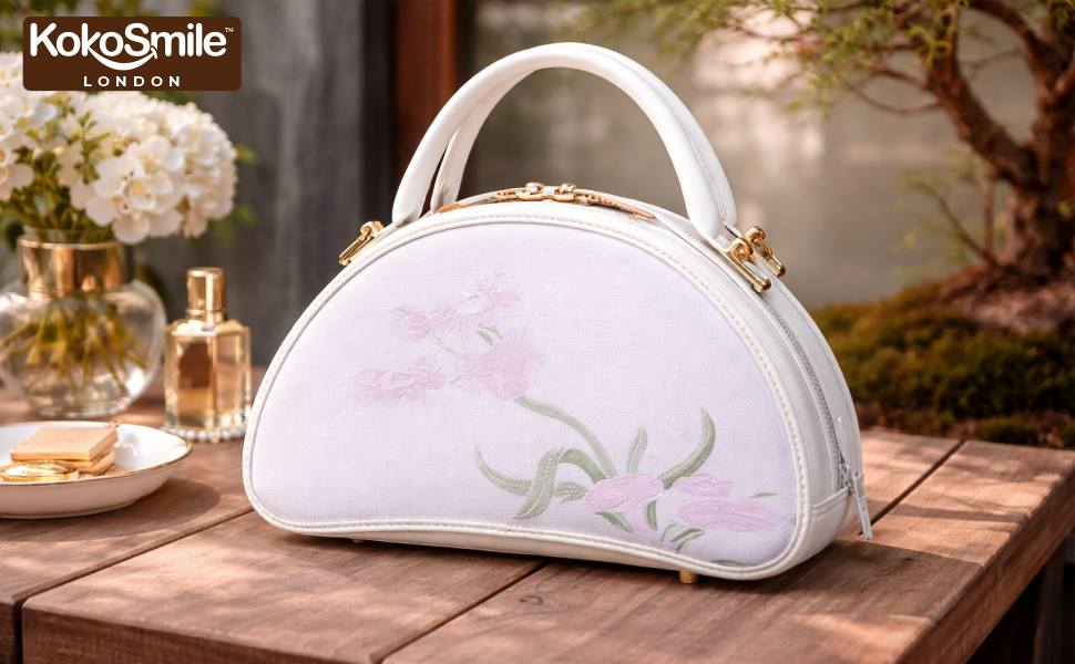 Premium Hangzhou Silk Leather Dome Handbag for Women Banner 5