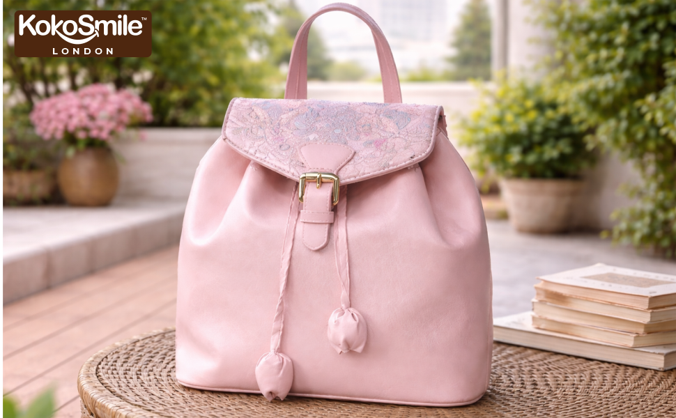 Classy Hangzhou Silk & Genuine Leather Backpack for Women Banner 5