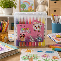 Yalong Super Washable Water Colour Pens for Creative Kids - Set of 18