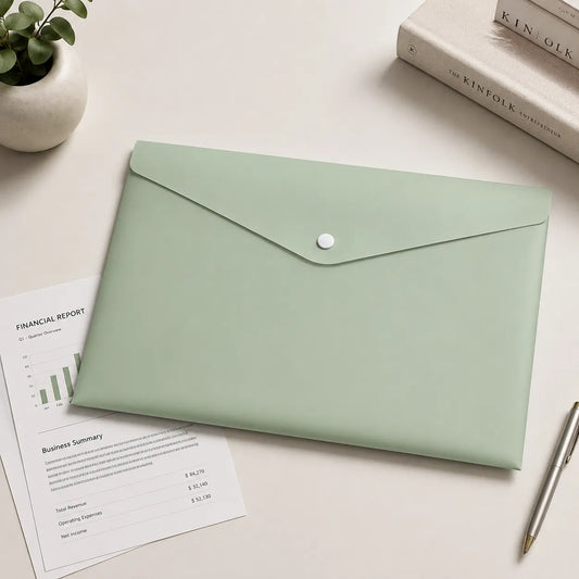 A4 Snap Button File Folder – Waterproof Document Organizer