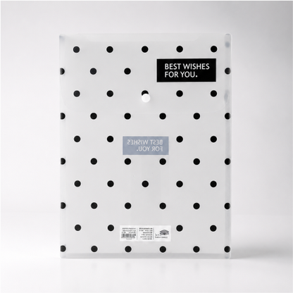 A4 Waterproof Button Closure File Organizer Folder