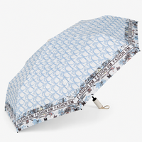 UV Protection Tested Floral Folding Umbrella with One-Touch Open