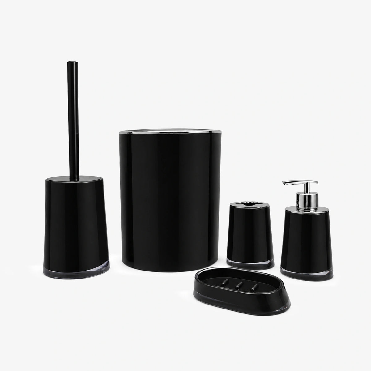 Premium ABS 5-Piece Bathroom Accessories Set with Chrome Finish