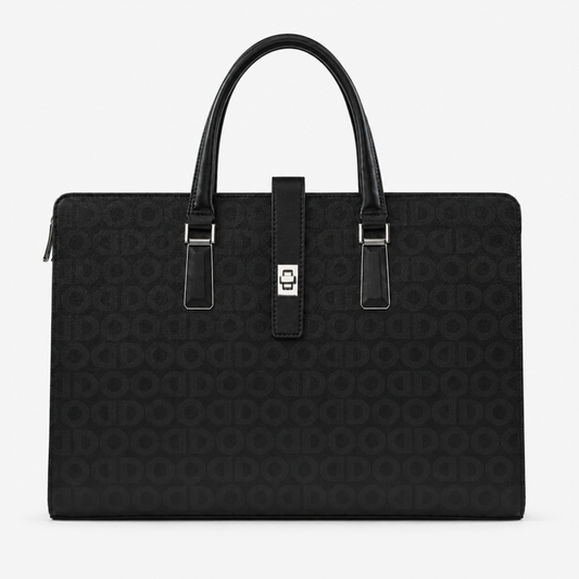 Premium Patterned PU Leather Laptop Briefcase for Professionals
