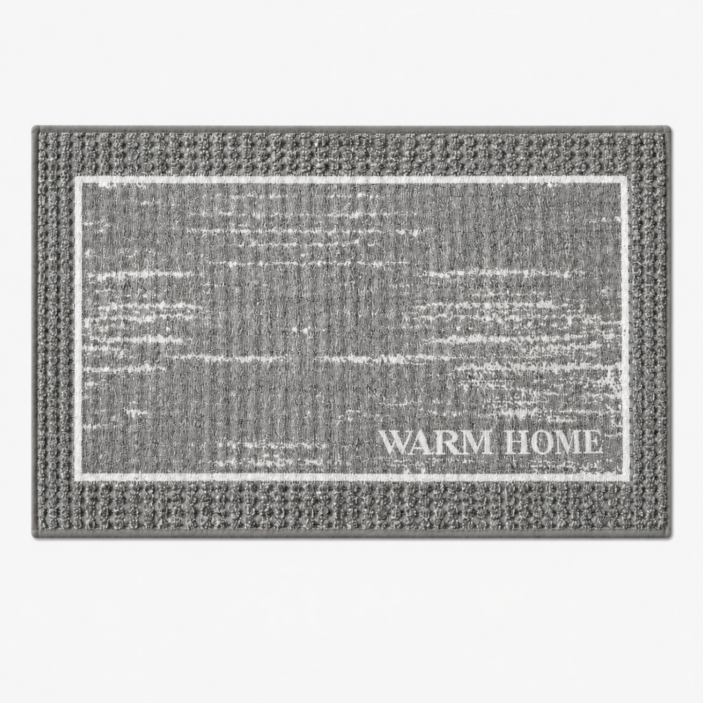 Soft Ferret Fleece Entryway Doormat with Modern Woven Pattern