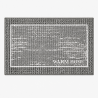 Soft Ferret Fleece Entryway Doormat with Modern Woven Pattern