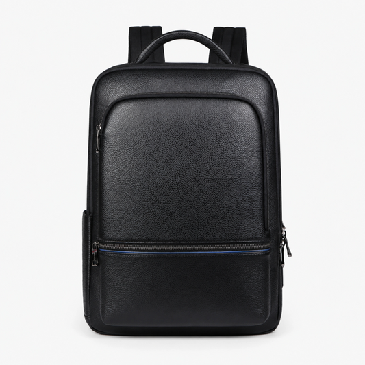 Smart Waterproof Genuine Leather Travel Backpack/Laptop Bag