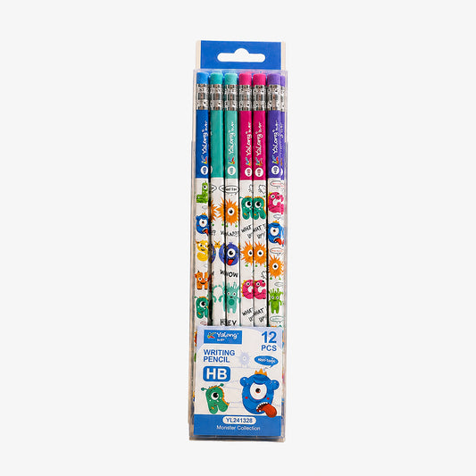 Yalong Cute Cartoon HB Writing Pencil Set  – Set of 12