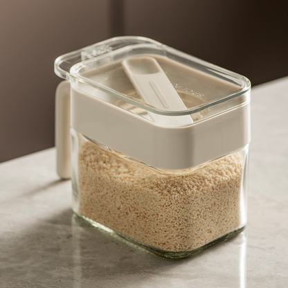 Heritage Glass Seasoning Jar with Integrated Spoon (300ml)