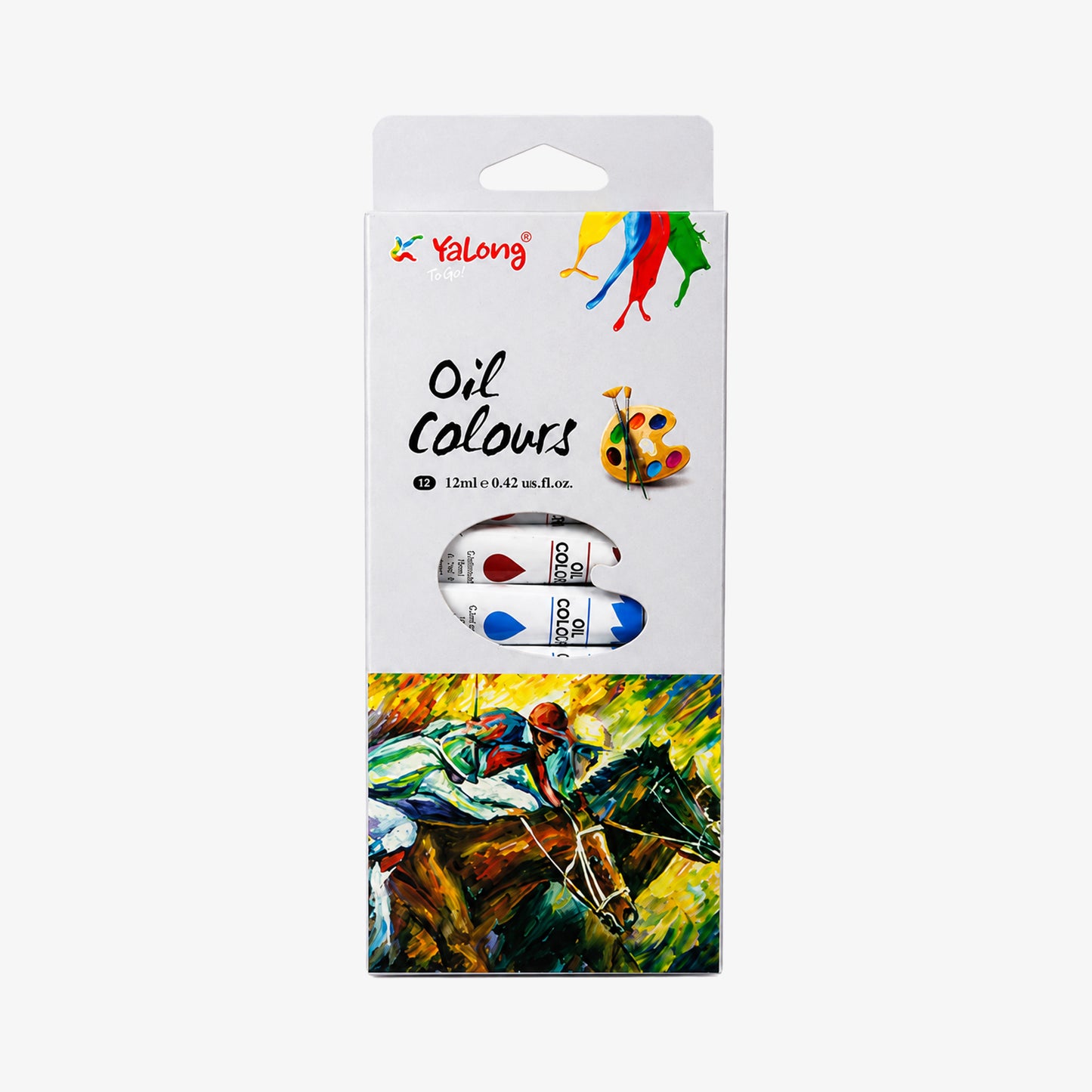Yalong Professional Oil Colour Paint Set for Canvas & Art - 12 Shades