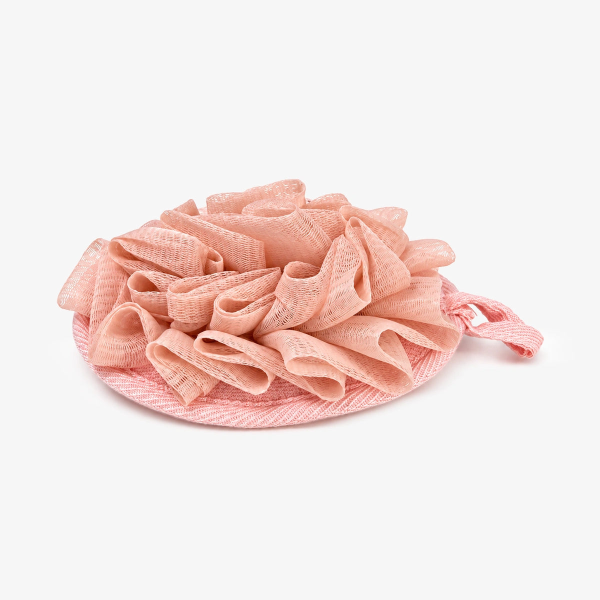 Peach Mesh Bath Loofah – Soft & Stylish Shower Pouf
