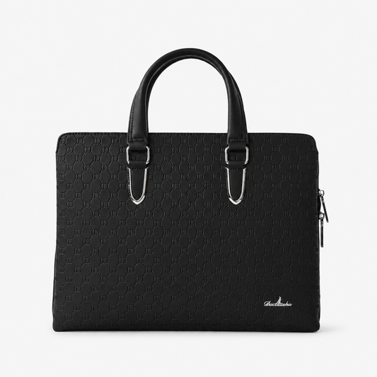 Premium Textured PU Leather Unisex Laptop Briefcase