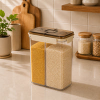 HOMX Airtight, Multi-compartment Food Storage Container with Free Measuring Cup