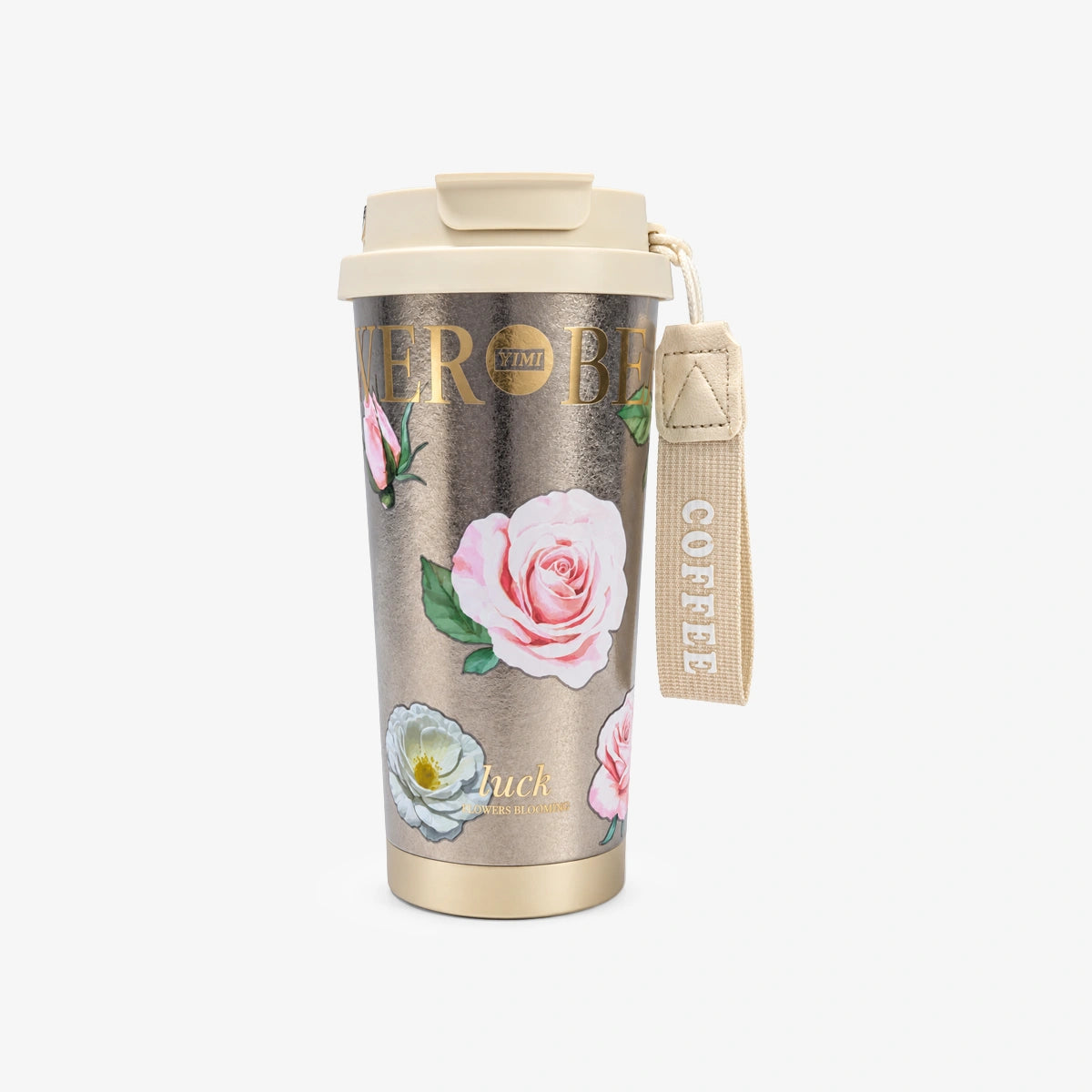 Pure Titanium Insulated Vacuum Tumbler with Floral Prints - 520ml