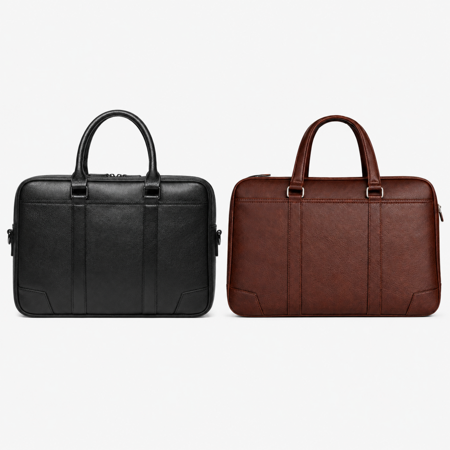 Premium Leather Laptop Briefcase with Shoulder Strap