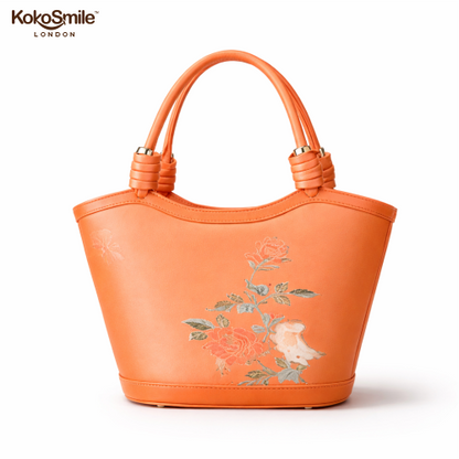 Premium Hangzhou Silk Leather Handbag for Women