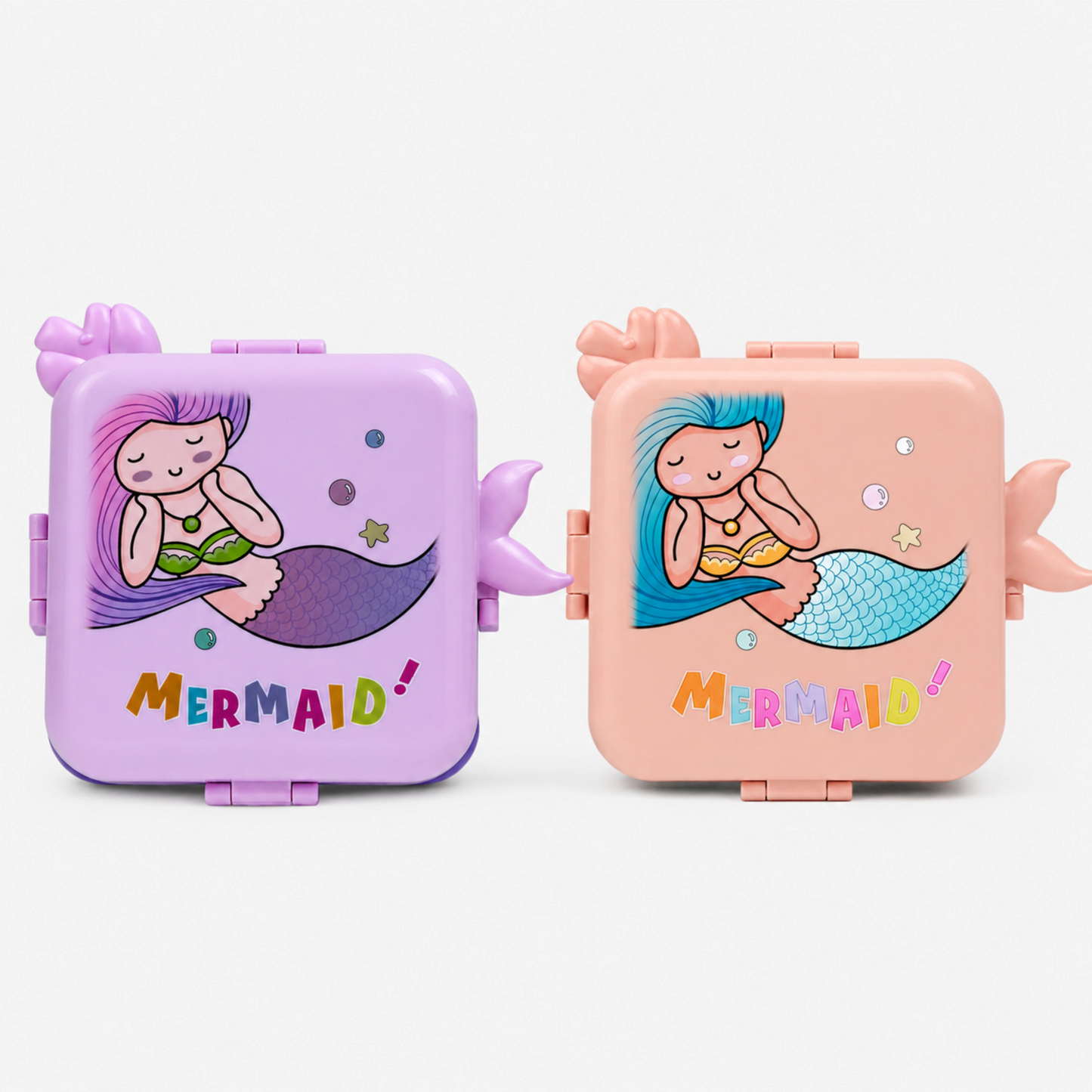 Mermaid Stainless Steel Bento Lunch Box for Kids with 3 compartments - 1190ml