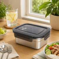 HOMX 304 Stainless Steel Food Container – Airtight Lid, Leak-Proof