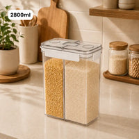 HOMX Airtight, Multi-compartment Food Storage Container with Free Measuring Cup