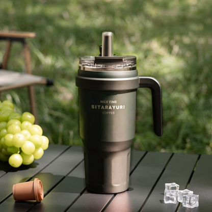 SITARAYURI Premium Insulated Steel Tumbler with Handle 1100ml