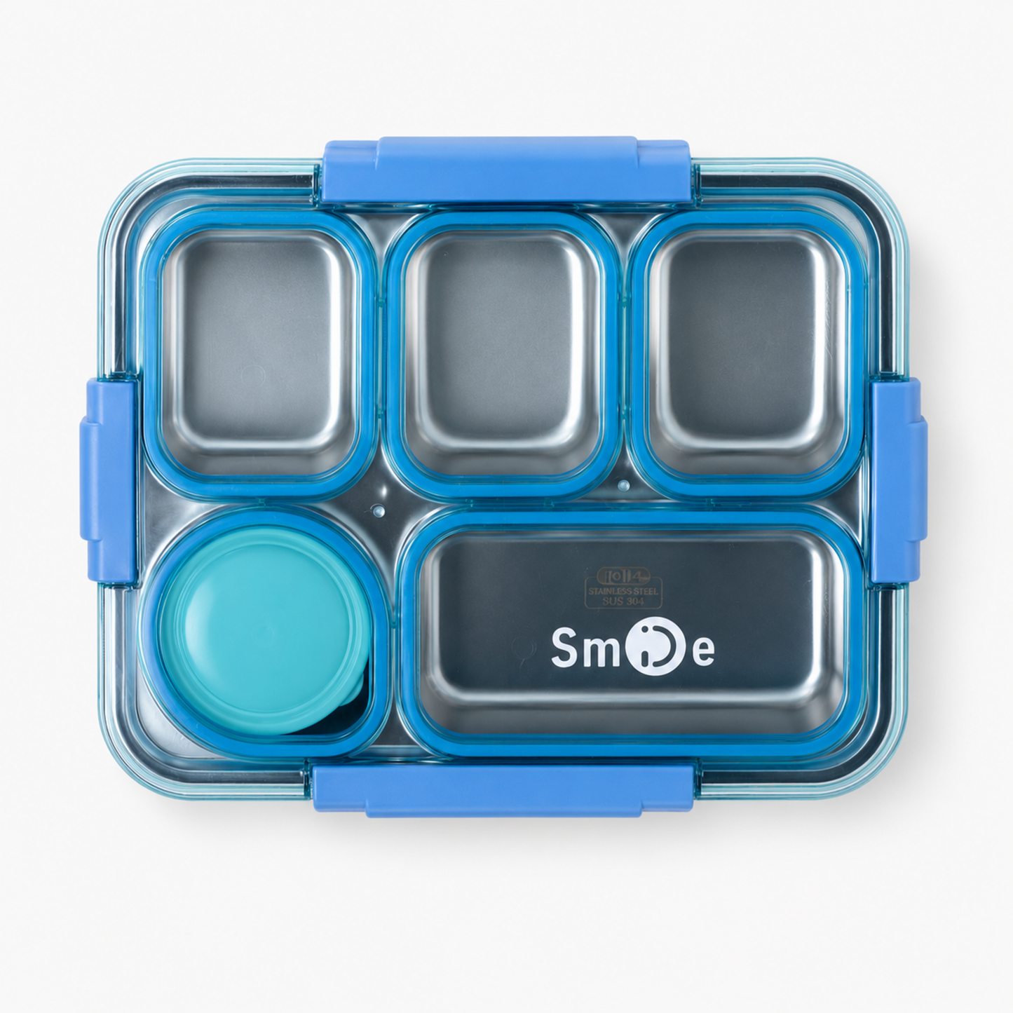 Bento Stainless Steel Lunch Box – 5 Compartment – 1400ml
