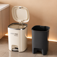 HOMX Step Trash Can 20L – Foot Pedal, Silent Slow-Close, Glossy Finish