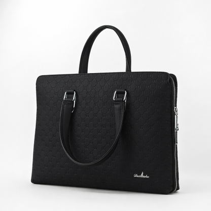 Premium Textured PU Leather Unisex Laptop Briefcase