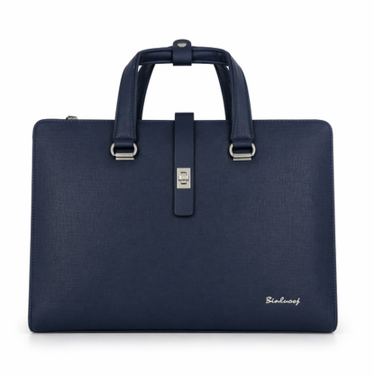 Premium PU Leather Business Briefcase for 14-Inch Devices