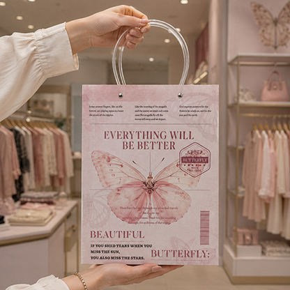 Butterfly Theme Paper Gift Bags for Gifts & Return Favors