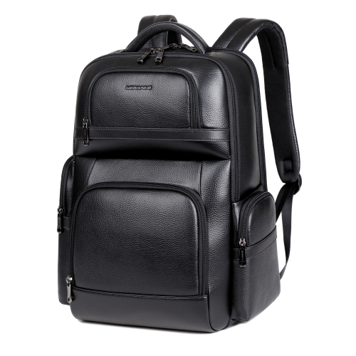 Luxury Anti-Theft Leather Laptop Backpack with USB Charging
